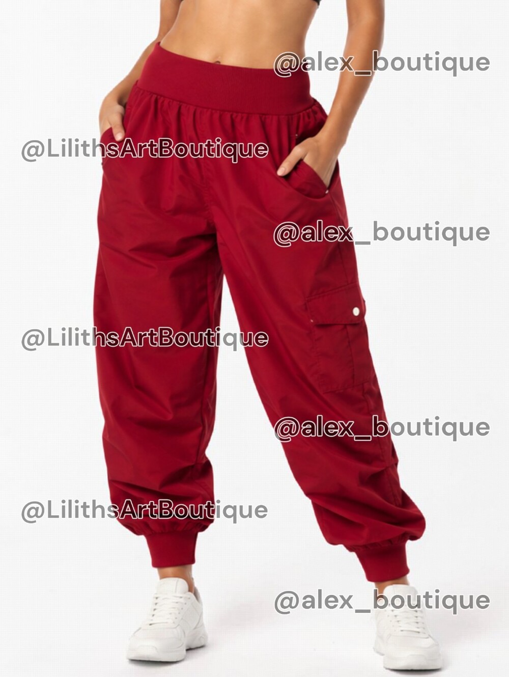 Vintage Zumba Jam Cargo Pants Brick Red Size M (E153)